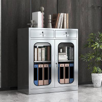 Hokku Designs 2 Drawer Stainless Steel File Cabinet With Lock.