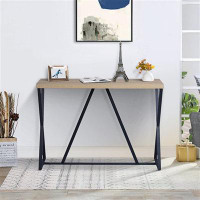 17 Stories 47.2'' Sofa Table; Wood Rectangle Console Table With Metal Frame
