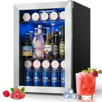 Yeego Yeego 80 Cans (12 oz.) 2.18 Cubic Feet Outdoor Rated Freestanding Beverage Refrigerator