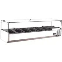 Brand New Refrigerated 59 Topping Rail with Glass Sneeze Guard