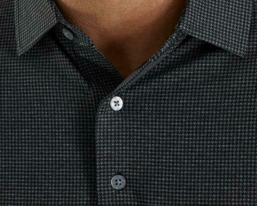 Footjoy Mens Houndstooth Polo 26089 Black Heather Size Small Only in Golf - Image 3