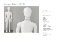 Mannequin enfant, fiber glass