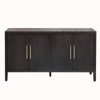 Winston Porter U-STYLE  Storage Cabinet Sideboard Wooden Cabinet With 4 Metal Handles ,4 Shelves And 4 Doors For Hallway