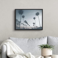 SIGNLEADER SIGNLEADER Framed Wall Art Print Palm Trees Standing Tall Above Los Angeles Coastal Plants Photography Realis