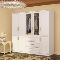 Willa Arlo™ Interiors Ashling 74.9'' H X 79.3'' W Multi-Functional Armoire With Drawers