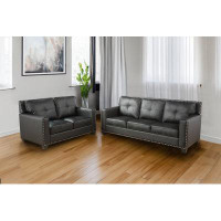 L&T Home Living Inc Hayes 2 Piece Recliner Sofa & Loveseat Set