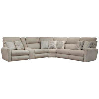 Red Barrel Studio Mcpherson 6 - Piece Upholstered Reclining Sectional with 2 Lay-Flat Reclining Seats and Storage Consol