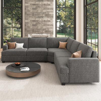 Wade Logan L shaped Modular Sectional Couch Corner Sectional Sofa