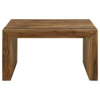 Alma Odilia Square Solid Wood Coffee Table Auburn