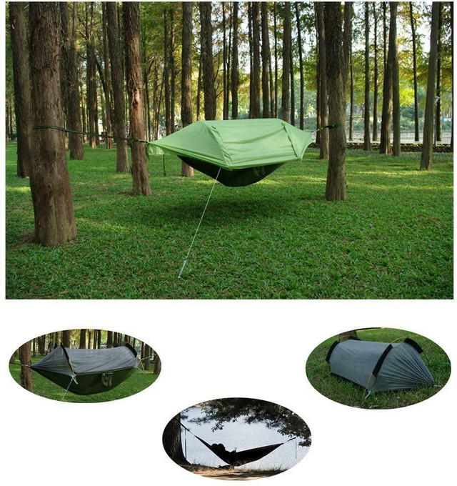 NEW HANGING CAMPING SHELTER HAMMOCK TENT & MOSQUITO NET ZB025 in Fishing, Camping & Outdoors in Alberta - Image 4