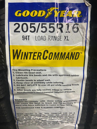 4 Brand New Goodyear Winter Command  205/55R16 Winter Tires.   *** WallToWallTires.com ***