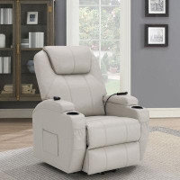 Alma Sanger Upholstered Power Lift Recliner Chair with Massage