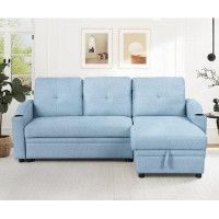 Latitude Run® Pull Out Sofa Bed, Modern Padded Upholstered Sofa Bed, Upholstered Sofa