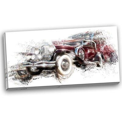 Made in Canada - Design Art American Hot Rod Car Painting Print on Wrapped Canvas in Arts & Collectibles