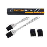 Z Grills Basting Brush Grilling BBQ Baking Pastry Oil Stainless Steel 2 Pack
