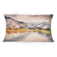 East Urban Home Autumn Landscape With Sky Reflected On Lake -1 Country Printed Throw Pillow