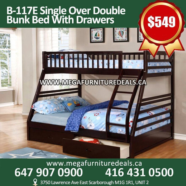 Kids Bedroom Set, Bunk Bed, Single Bunk Bed, Double Bunk Bed, Metal Bunk Bed, Kids Bed Starting in Beds & Mattresses in Oshawa / Durham Region - Image 2