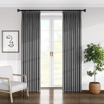 Wade Logan Aneiro Drapery Solid Room Darkening Pinch Pleat Single Curtain Panel in Home Décor & Accents