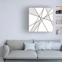 Trademark Fine Art Abstract Line And Off White 1 On Canvas Print