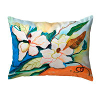 East Urban Home Two Magnolias Indoor/Outdoor Pillow