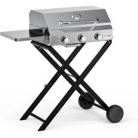 Hitechluxe Stainless Steel Foldable BBQ Gas Grill
