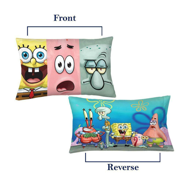 Spongebob Bubbles Bubbles Standard Size Reversible Pillowcase for Kids-20 X 30 Inch(1 Piece Pillow Case Only) in Bedding