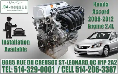 Moteur JDM 2.4 K24A Honda Accord 2008 2009 2010 2011 2012 Engine JDM K24 Motor 08 09 10 11 12 4 Cyl