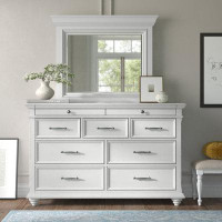 Kelly Clarkson Home Henri 9 Drawer 64" W Double Dresser with Mirror