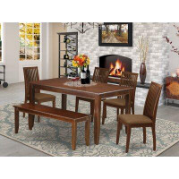 Winston Porter Scothorn 6 - Person Rubberwood Solid Wood Dining Set