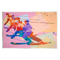Stupell Industries Stupell Industries Pop Style Winter Skiing Canvas Wall Art Design By Daniel Sproul az-872