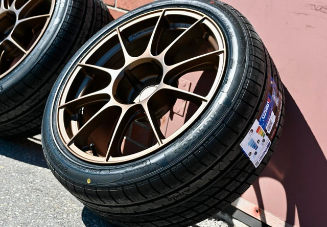 18 inch Rim Tire Package Subaru WRX STI Honda Civic Call/text 289 654 7494 18x9.5 rim WRX STi Bronze rim 4869 in Tires & Rims in Toronto (GTA) - Image 3