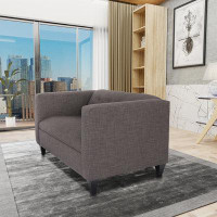 Latitude Run® Loval Black Loveseat Sofa For Living Room