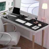 Hokku Designs Double Side 47.2" X 18.9" Desk Size Desk Pad, PU Leather Waterproof Desk Protector, Dual Side Desk Mat For