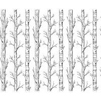 World Menagerie Newburg Removable Birch Tree 8.42' L x 125" W Peel and Stick Wallpaper Roll