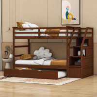 Harriet Bee Harshaan Kids Twin Over Twin Bunk Bed with Trundle