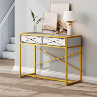 Mercer41 Jeydon 41.7'' W Rectangle Console Table with 2 Drawers