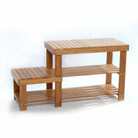 Bay Isle Home™ Florio Wood Shelves Storage Bench