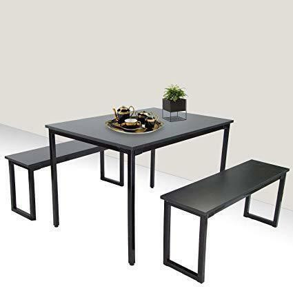 NEW MODERN KITCHEN TABLE & 2 BENCH SEATS CHAIRS DINING TABLE SD001 in Dining Tables & Sets in Regina - Image 3