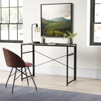 Trent Austin Design Folding Computer Desk – Modern Desk Industrial Style Wood And Steel For Home Office, Bedroom, Or Cra