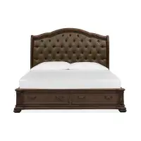 Magnussen Furniture Magnussen B5133 Durango Complete Queen Sleigh Upholstered Bed