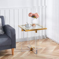 Mercer41 Gold Stainless Steel End Table