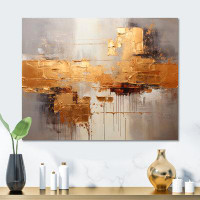 Mercer41 Golden Gleam VII - Abstract Collages Metal Wall Art