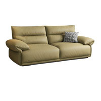 Brayden Studio 74.02" Green Cloth Standard Sofa cushion couch