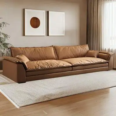ABPEXI 93.7" Orange 100% Polyester Modular Sofa cushion couch