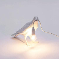 Red Barrel Studio Kaye 1-Bulb LED Plug-in Bird Table Lamp Resin Novelty Lights for Room Desk Office Artistic Decor