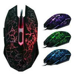 GAMING MOUSE 6-BUTTON COLORFUL BACKLIGHT 1600DPI OPTICAL USB WIRED - BRAND NEW $14 in General Electronics in Toronto (GTA)