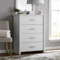 Ebern Designs 4-Drawer Dresser, White Finish