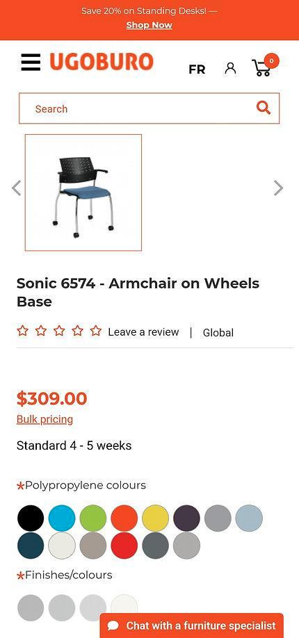 Global Sonic 6574 Stacking Armchair on Wheels Base in Excellent Condition-Call us now! in Chairs & Recliners in Toronto (GTA) - Image 4