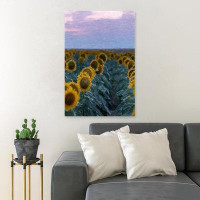 Gracie Oaks Sunflower Field Under Blue Sky During Daytime 4 - 1 Piece Rectangle Graphic Art Print On Wrapped Canvas