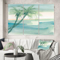 Made in Canada - East Urban Home 'Peaceful Dusk I Tropical' Painting Multi-Piece Image on Canvas